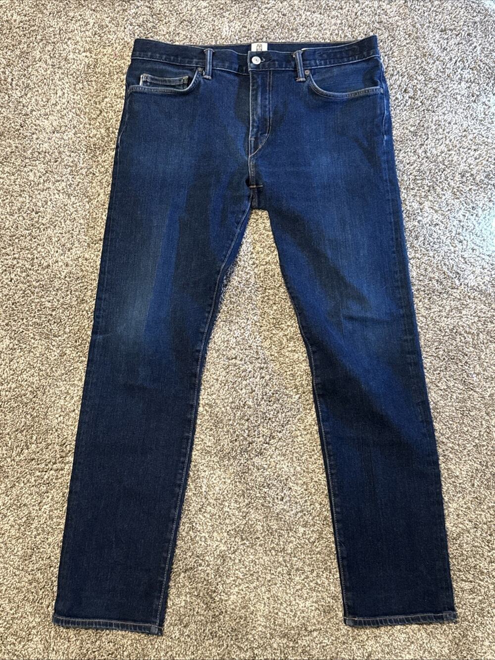 KATO by Hiroshi Kato Men’s Needle Selvedge Jeans Size 36 Dark Wash Made in USA